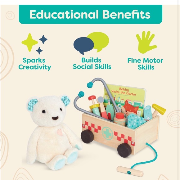 Brand New No Box Bobby Bear Toy Doctor Kit - Picture 3 of 4